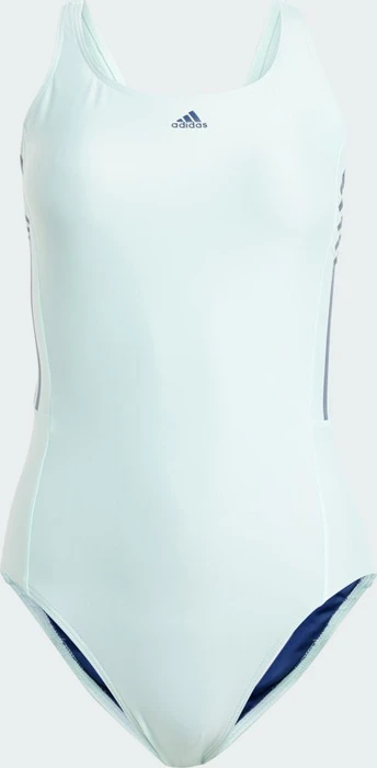 adidas Mid 3-Streifen Badeanzug semi flash aqua (Damen)
