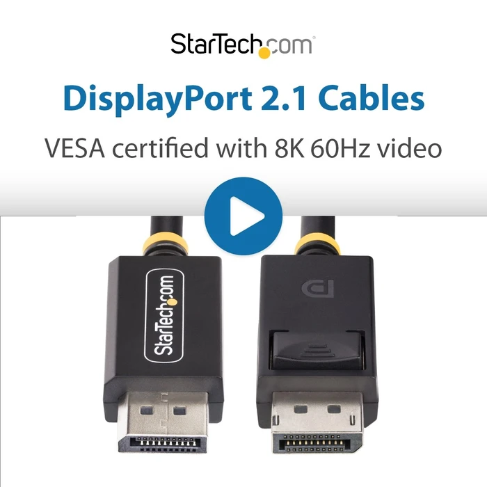 StarTech DisplayPort 2.1 Kabel DP80 schwarz, 1m