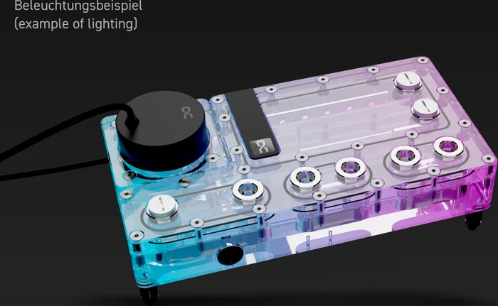 Alphacool Core Distro Plate 240 Rechts mit VPP, Verteilerplatte mit Pumpe