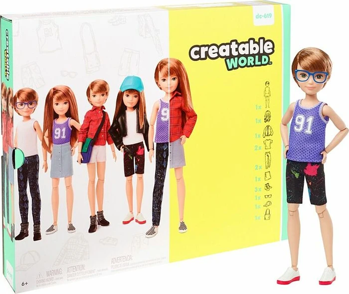 Mattel Creatable World - Deluxe Charakter Set mit rotblonden, glatten Haaren