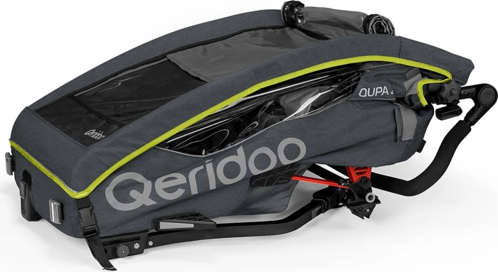 Qeridoo QUPA 2 Fahrradanhänger lime (Modell 2023)