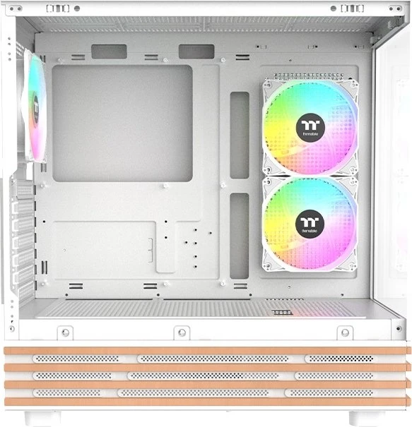 Thermaltake View 270 Plus WS ARGB Snow, weiß/braun, Glasfenster