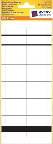 Avery-Zweckform Ordneretiketten Sonderformat, 192x38mm, weiß, 5 Blatt (10 Etiketten)