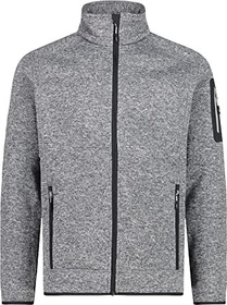 CMP Melange Knit Tech Heavy Fleece Jacke ice/titanio/nero (Herren)