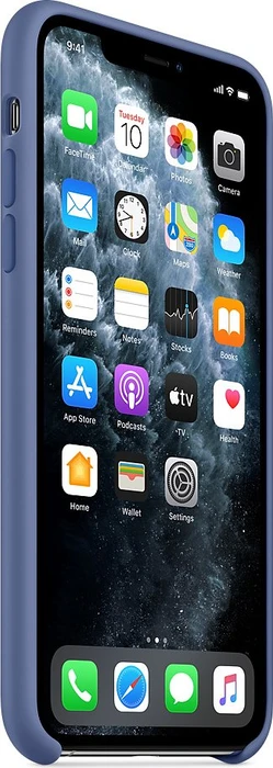 Apple Silikon Case für iPhone 11 Pro Max leinenblau