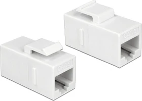 DeLOCK Keystone Modul RJ-45 Buchse via RJ-45 Buchse Cat6, weiß