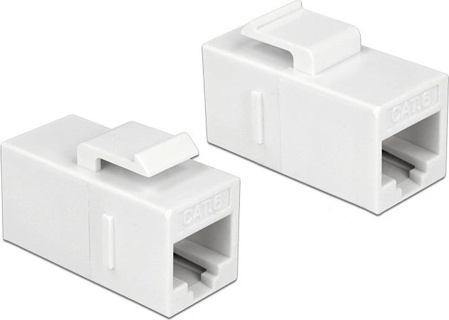 DeLOCK Keystone Modul RJ-45 Buchse via RJ-45 Buchse Cat6, weiß