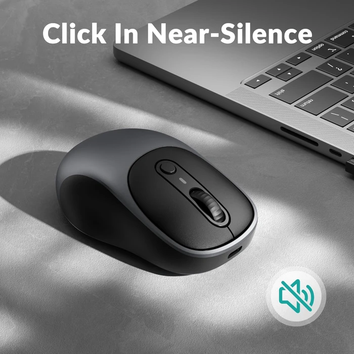 Keychron BM24 Wireless Mouse Metal Gray schwarz/grau, USB/Bluetooth