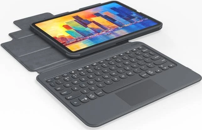 ZAGG Pro Keys mit Trackpad für iPad 7/iPad 8/iPad 9, schwarz/grau, DE