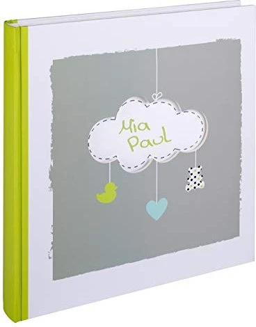 Walther Design Buch Fotoalbum Baby Newborn 31x28 grün