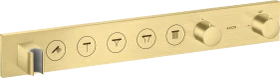 Hansgrohe AXOR ShowerSolutions Thermostatmodul Select 670/90 Unterputz für 5 Verbraucher brushed brass