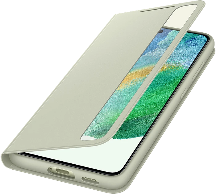 Samsung Clear View Cover für Galaxy S21 FE Olive