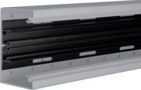 Hager Brüstungskanal-Unterteil C-Profil Geräteeinbau BR 85x130mm aus PVC in steingrau