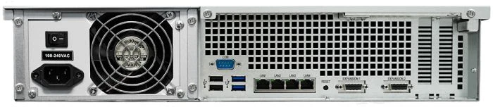 Synology RackStation RS3614RPxs, 4GB RAM ECC, 4x RJ-45 1000Base-T, 2x USB 3.0, 2HE
