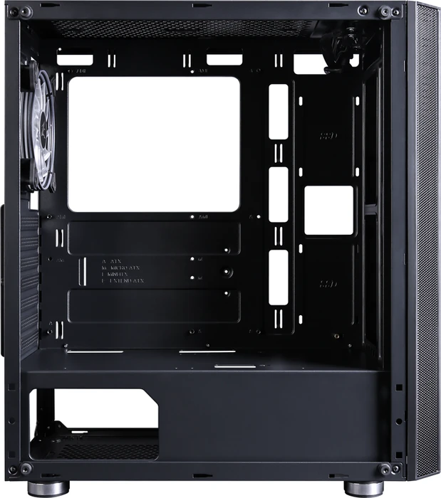 Zalman R2, schwarz, Glasfenster