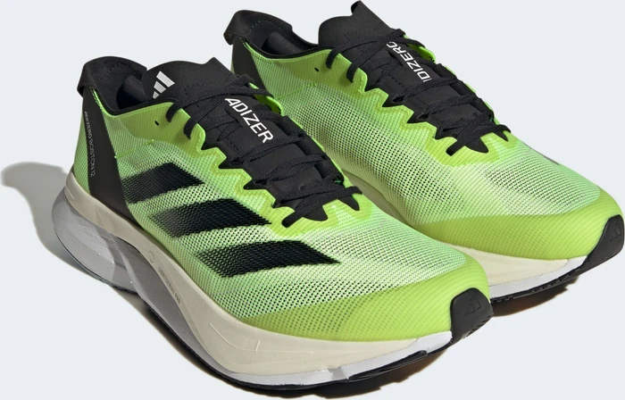 adidas Adizero Boston 12 cloud white/core black/lucid lemon (Herren)