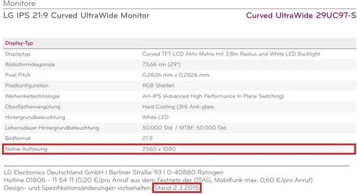 LG 29UC97-S, 29"