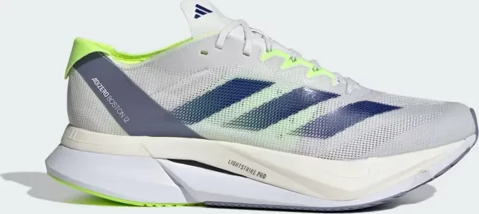 adidas Adizero Boston 12 crystal white/royal blue/lucid lemon f23
