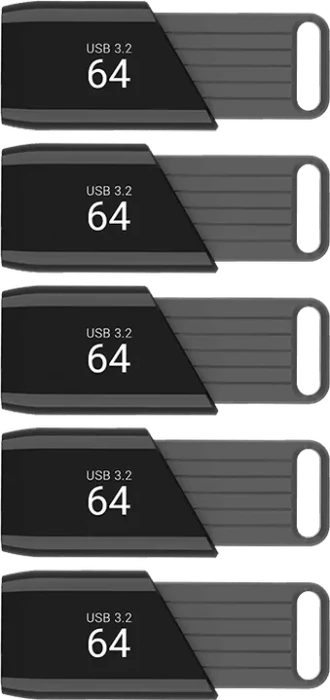 PNY Attaché X 64GB, USB-A, USB 3.2 Gen 1×1, 5er-Pack