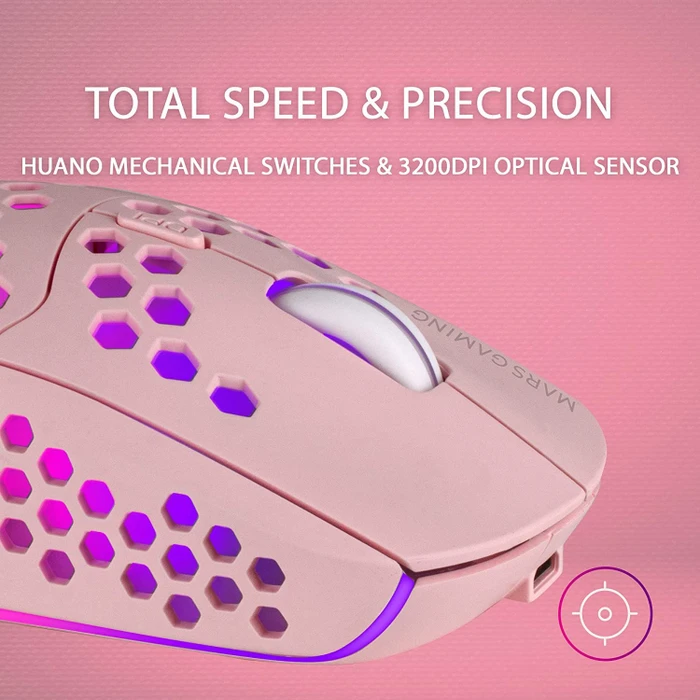 Mars Gaming MMW3P Wireless rosa, USB