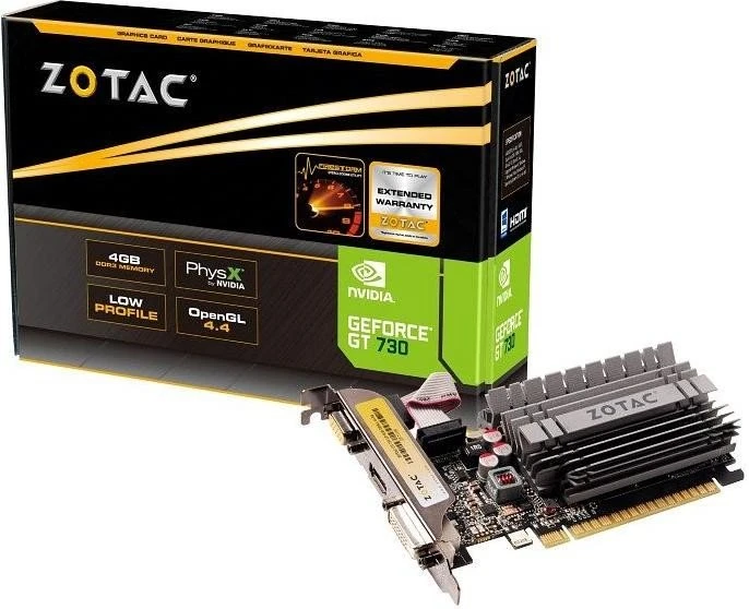 Zotac GeForce GT 730 passiv, 4GB DDR3, VGA, DVI, HDMI