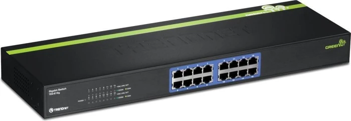 TRENDnet TEG-S GREENnet Rackmount Gigabit Switch, 16x RJ-45