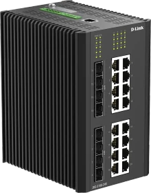 D-Link DIS-310G Industrial Railmount Gigabit Managed Switch, 24x RJ-45, 4x SFP, 4x SFP+ (DIS-310G-24X)
