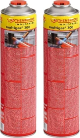 Rothenberger Multigas 300 Gaskartusche Butan-/Propangas 600ml, 2 Stück
