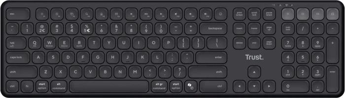 Trust Vaiya Multi-Device Wireless Keyboard, schwarz, USB/Bluetooth, DE