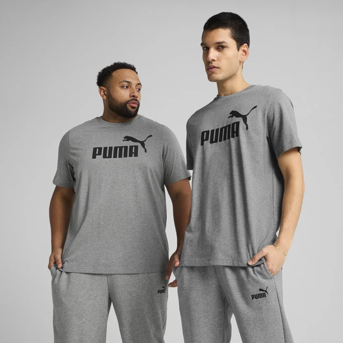 Puma Essentials No.1 Logo T-Shirt kurzarm medium grey heather