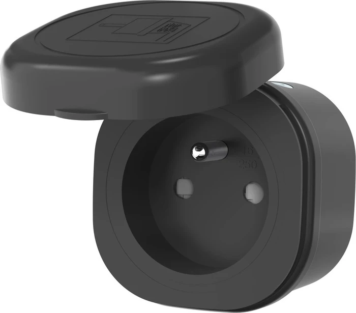 Immax Neo Lite Smart Plug Outdoor schwarz, 3680W, Typ E, Smart-Steckdose