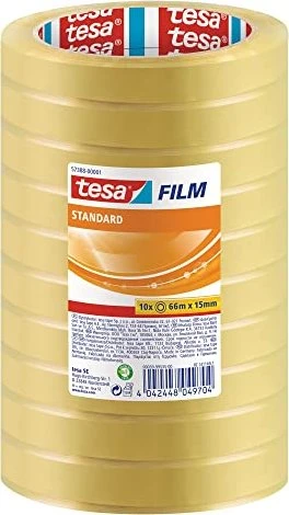 tesa Film standard, transparent, 15 mm x 66 m