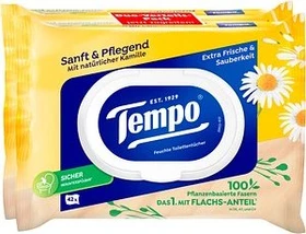 Tempo Sanft & Pflegend feuchte Toilettentücher, 84 Stück (2x 42 Stück)
