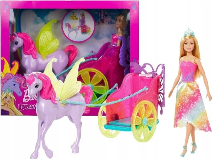 Mattel Barbie - Dreamtopia Prinzessin mit Pegasus und Kutsche
