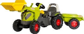 rolly toys rollyKid Claas Trettraktor mit Frontlader und Anhänger grün
