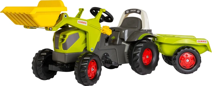 rolly toys rollyKid Claas Trettraktor mit Frontlader und Anhänger grün