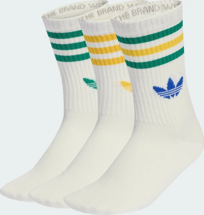adidas 3-Streifen Crew Socken off white, 3 Paare