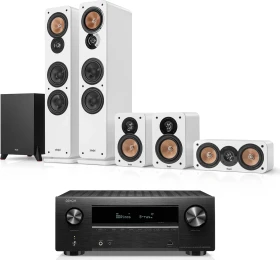 Teufel Ultima 40 Surround 5.1-Set (Mk4) weiß + Denon X2800H DAB 5.1-Set