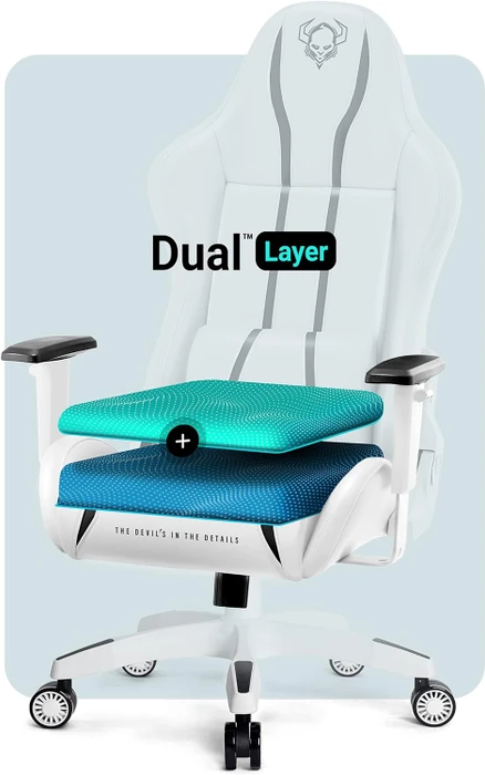 Diablo Chairs X-One 2.0 Normal Gamingstuhl, weiß/schwarz