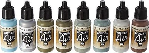 Vallejo Model Air Air War Color Series Soviet Air Force VVS Pre-War to 1941 Great Patriotic War Farbset, 8-tlg.