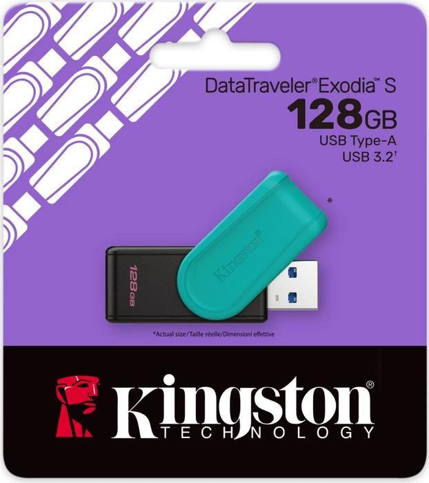Kingston DataTraveler Exodia S 128GB türkis, USB-A, USB 3.2 Gen 1×1