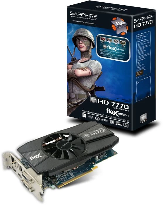 Sapphire Radeon HD 7770 GHz Edition FleX, 1GB GDDR5, 2x DVI, HDMI, DP, lite retail