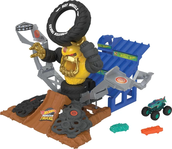 Mattel Hot Wheels Monster Trucks Arena Smashers MEGA-Wrex vs. Crushzilla Takedown