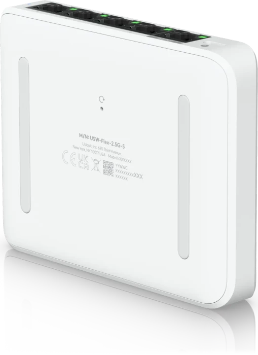 Ubiquiti UniFiSwitch Flex Mini Desktop 2.5G Smart Switch, 5x RJ-45, PoE PD