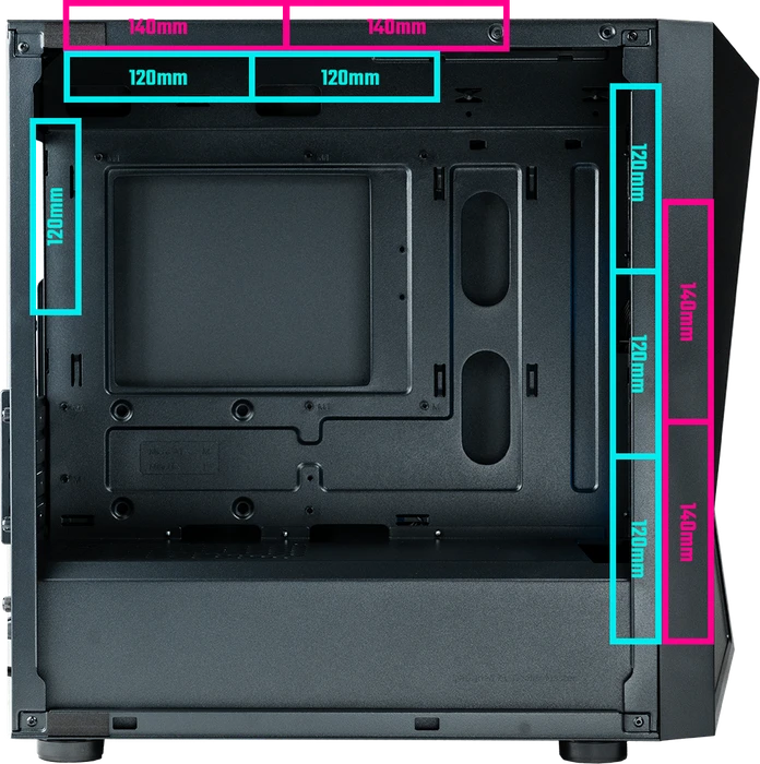 Cooler Master CMP 320L, schwarz, Glasfenster