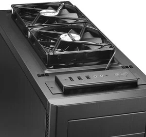 Lian Li PC-B25FB Blue Ring schwarz, schallgedämmt