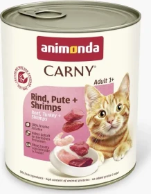 animonda Carny Adult Rind, Pute und Shrimps, 9.60kg (12x 800g)