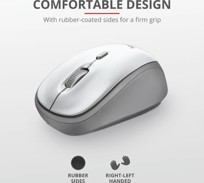 Trust Yvi Wireless Mouse weiß, USB