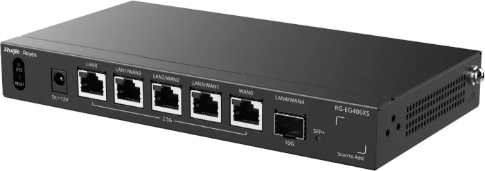 Ruijie Reyee EG400 RG-EG406XS Desktop 2.5G Smart Router, 5x RJ-45, 1x SFP+