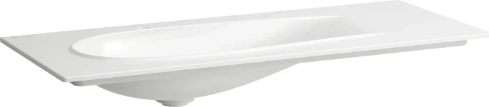 Laufen Ilbagnoalessi Möbelwaschtisch Slim, mit verdecktem Überlauf, inkl. Ablaufventil mit Ventilabdeckung Keramik, 1 Hahnloch mittig